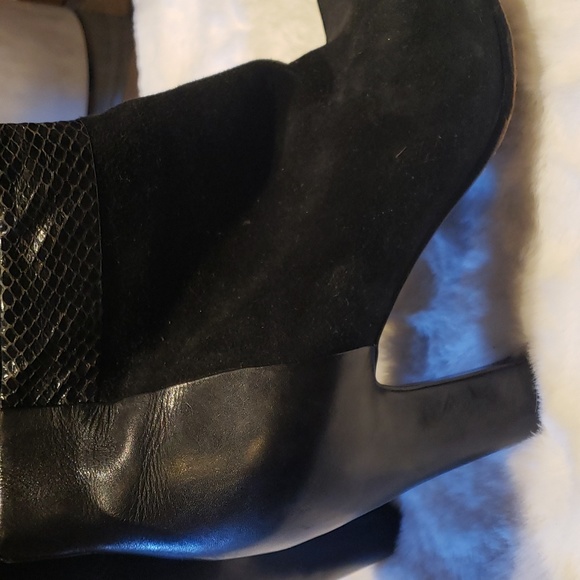 Sam Edelman 10 black sway with leather heels ankle shoes - Picture 4 of 7